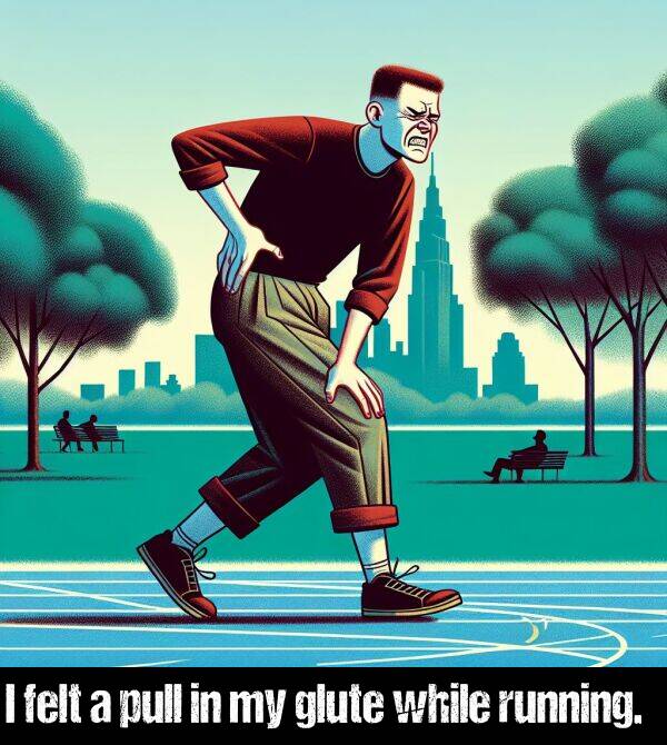 while: I felt a pull in my glute while running.