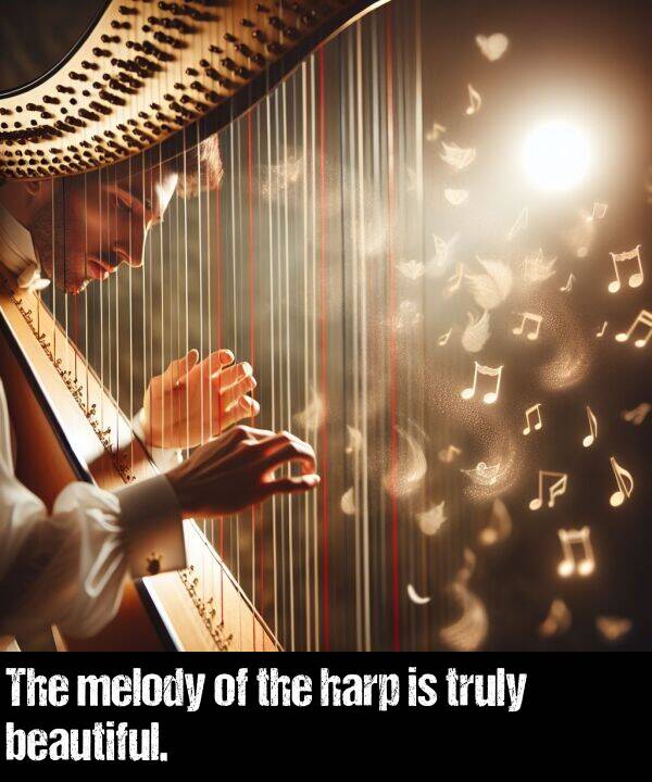 beautiful: The melody of the harp is truly beautiful.