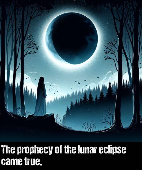 lunar: The prophecy of the lunar eclipse came true.