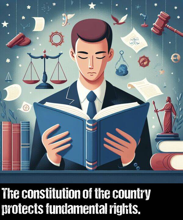 rights: The constitution of the country protects fundamental rights.