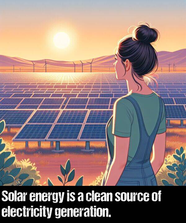 electricity: Solar energy is a clean source of electricity generation.