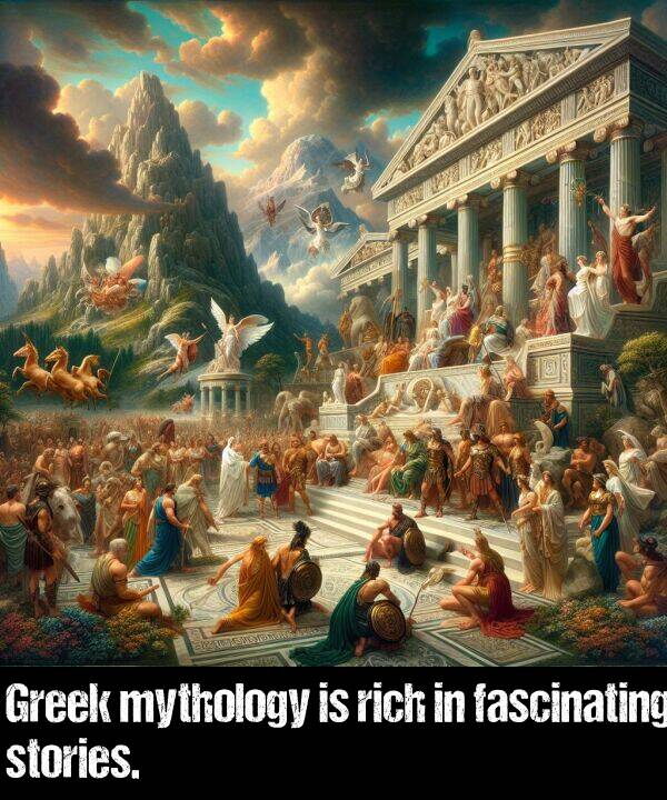 stories: Greek mythology is rich in fascinating stories.