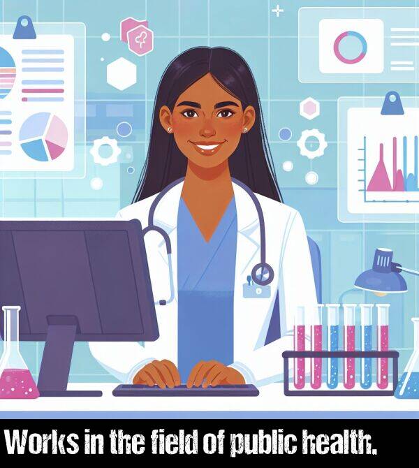 the: Works in the field of public health.