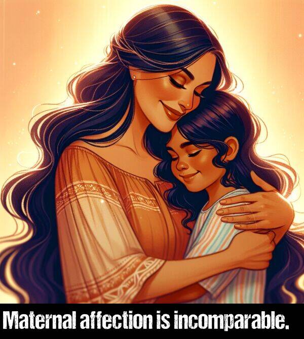 affection: Maternal affection is incomparable.