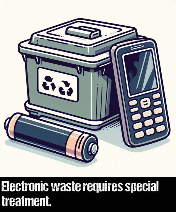 waste: Electronic waste requires special treatment.