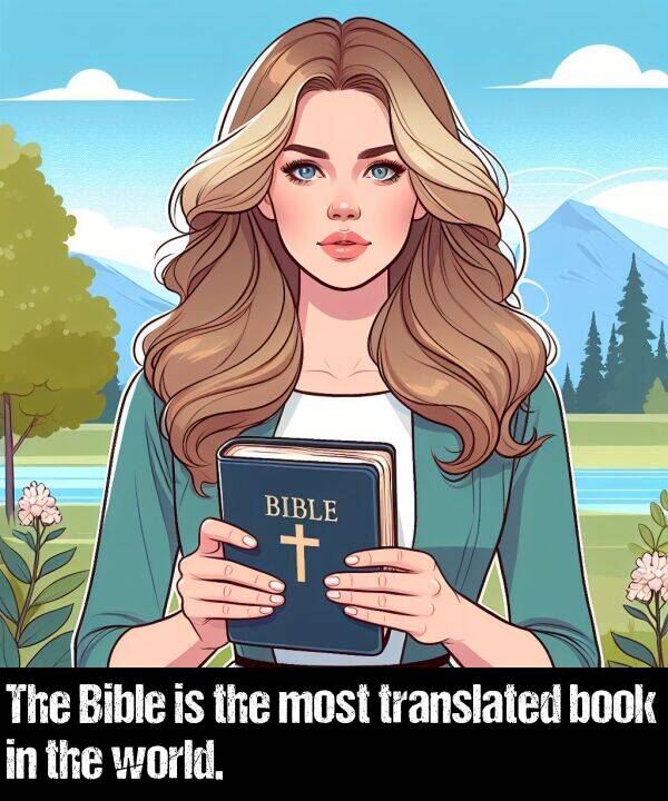translated: The Bible is the most translated book in the world.