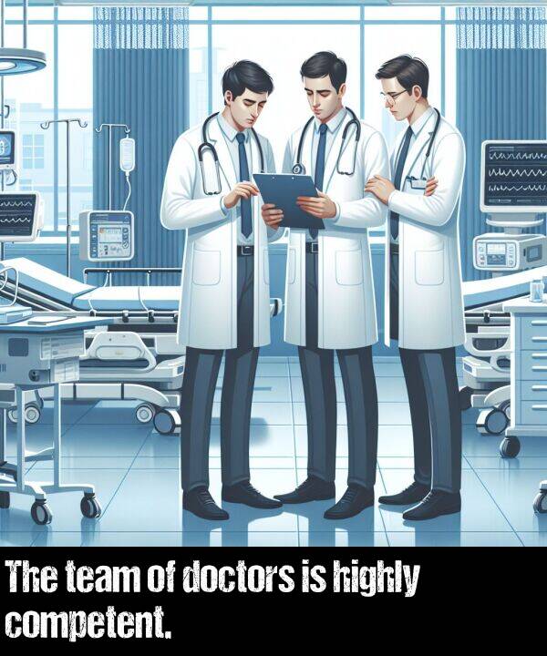team: The team of doctors is highly competent.