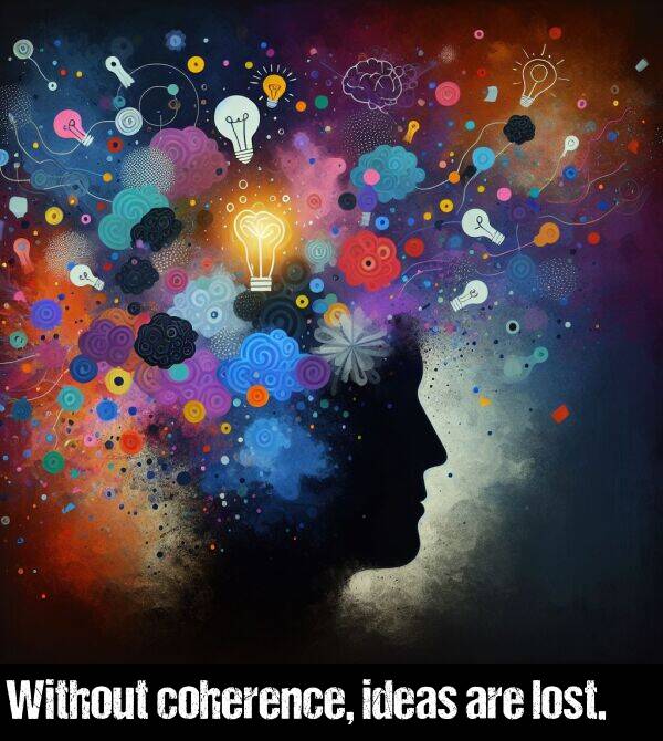 are: Without coherence, ideas are lost.