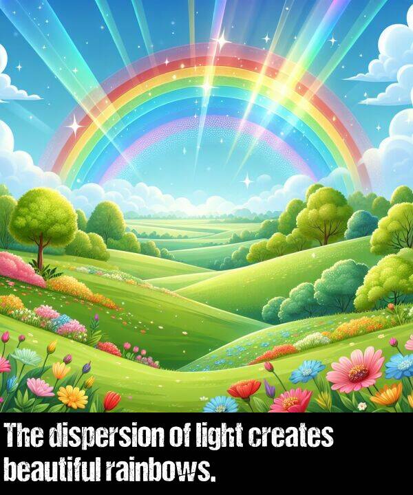 beautiful: The dispersion of light creates beautiful rainbows.