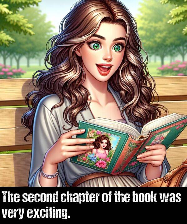 book: The second chapter of the book was very exciting.
