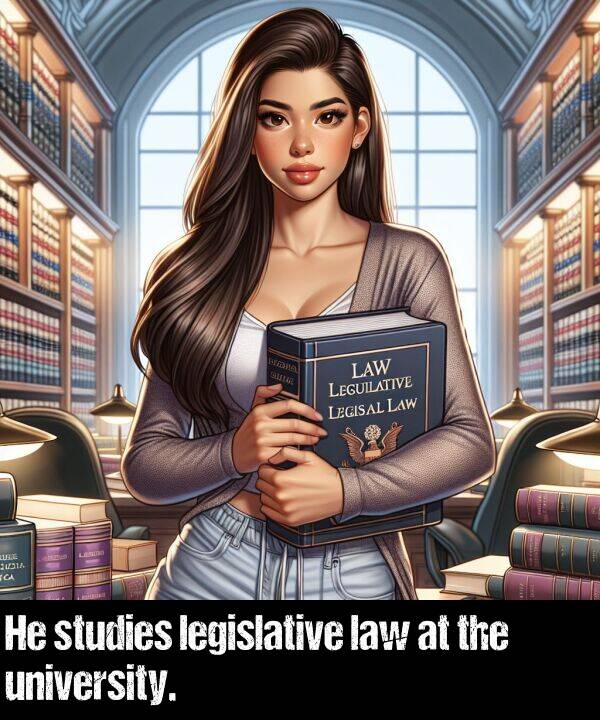 law: He studies legislative law at the university.