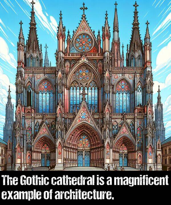 magnificent: The Gothic cathedral is a magnificent example of architecture.