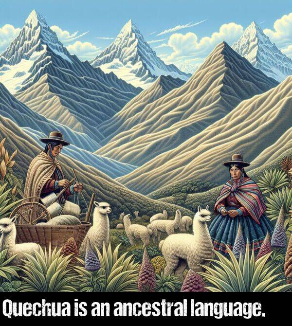 language: Quechua is an ancestral language.