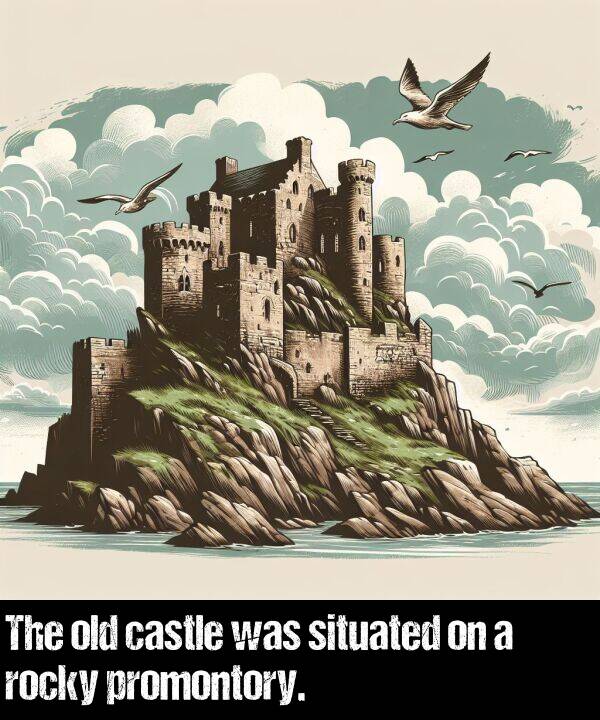 old: The old castle was situated on a rocky promontory.