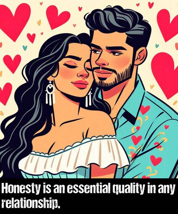 quality: Honesty is an essential quality in any relationship.