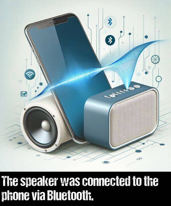 connected: The speaker was connected to the phone via Bluetooth.