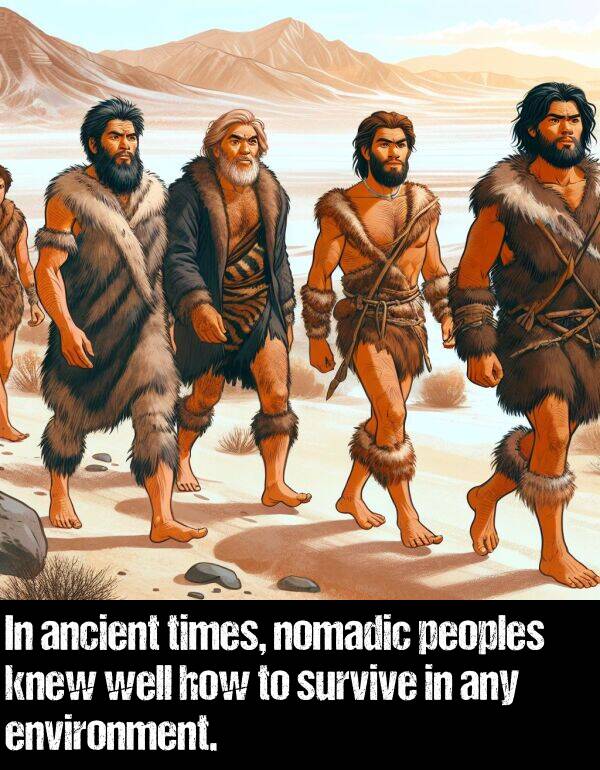 how: In ancient times, nomadic peoples knew well how to survive in any environment.