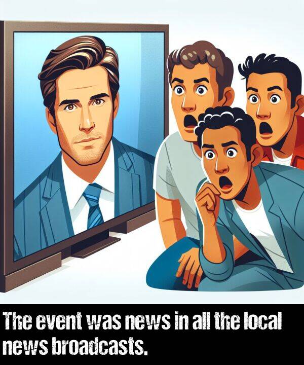 news: The event was news in all the local news broadcasts.