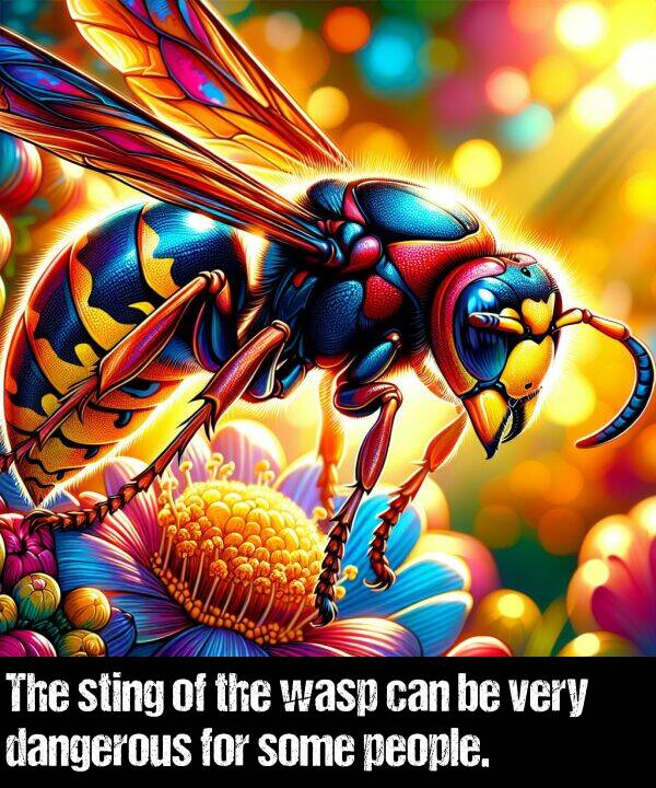 people: The sting of the wasp can be very dangerous for some people.