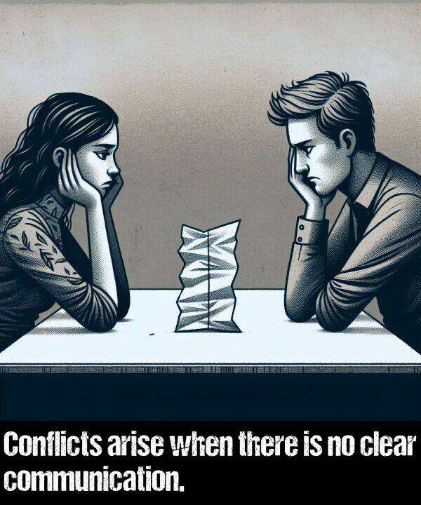 when: Conflicts arise when there is no clear communication.