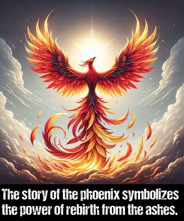 rebirth: The story of the phoenix symbolizes the power of rebirth from the ashes.