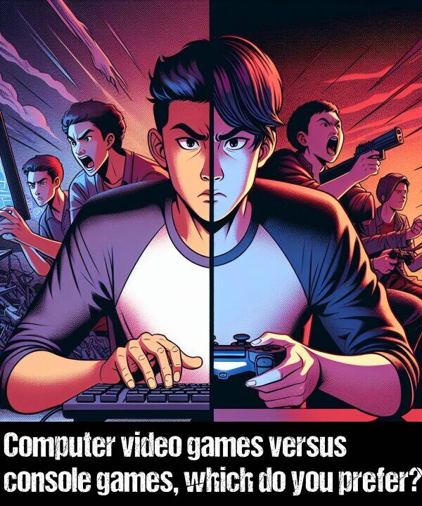 which: Computer video games versus console games, which do you prefer?