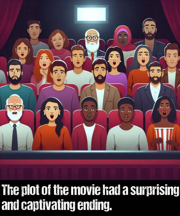 captivating: The plot of the movie had a surprising and captivating ending.