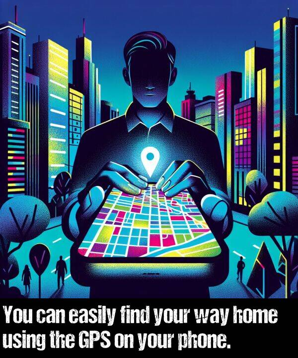 way: You can easily find your way home using the GPS on your phone.