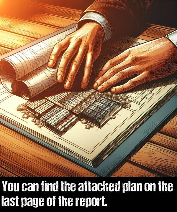 last: You can find the attached plan on the last page of the report.