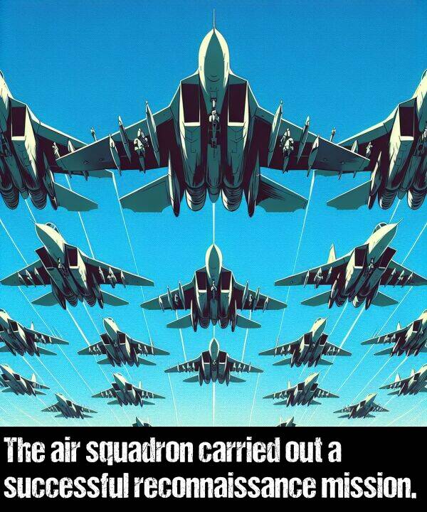 mission: The air squadron carried out a successful reconnaissance mission.