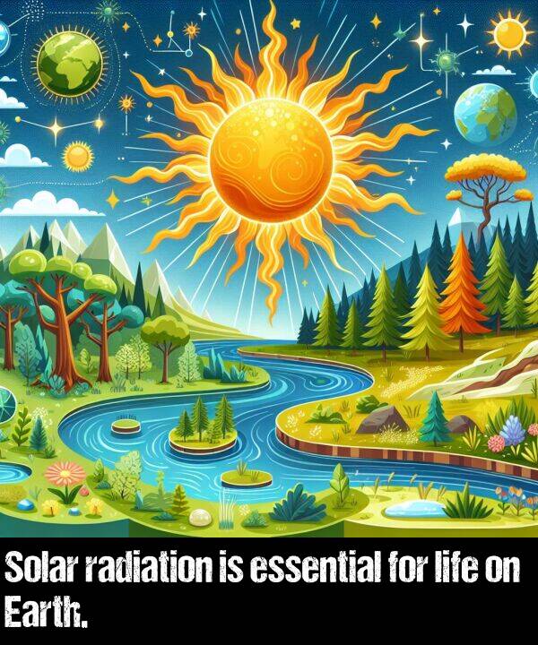 life: Solar radiation is essential for life on Earth.