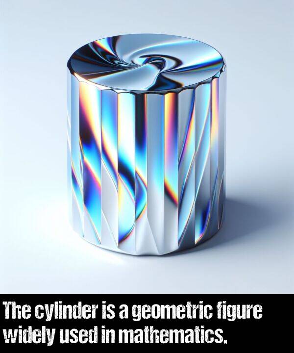 used: The cylinder is a geometric figure widely used in mathematics.