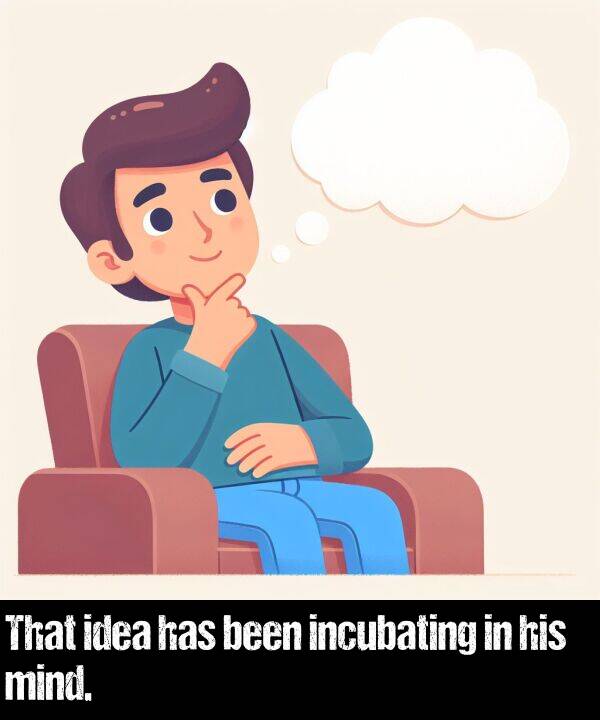 been: That idea has been incubating in his mind.
