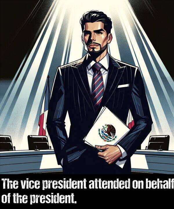 vice: The vice president attended on behalf of the president.