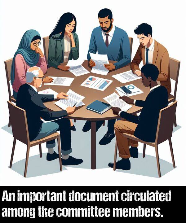 important: An important document circulated among the committee members.