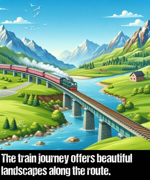 landscapes: The train journey offers beautiful landscapes along the route.