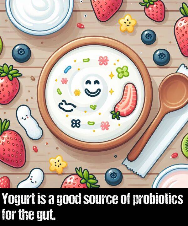 good: Yogurt is a good source of probiotics for the gut.