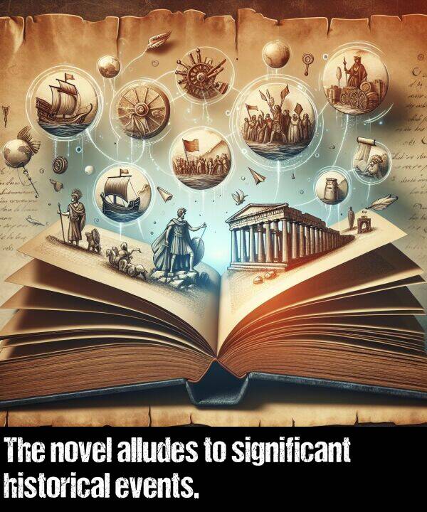 historical: The novel alludes to significant historical events.