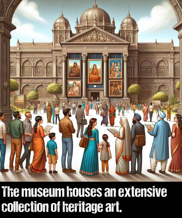 collection: The museum houses an extensive collection of heritage art.