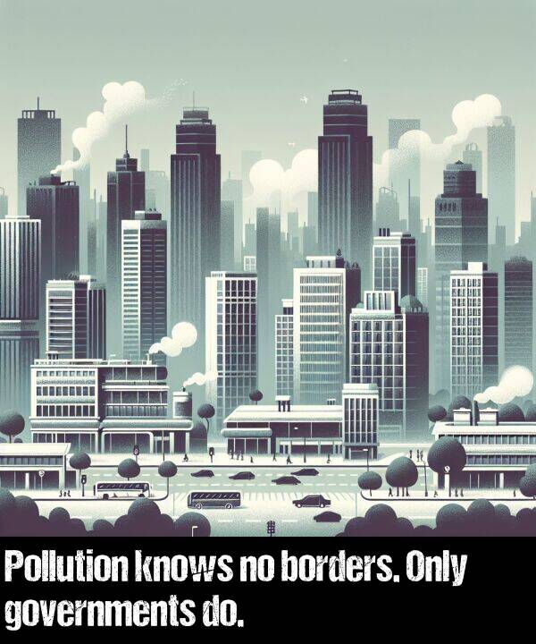 borders: Pollution knows no borders. Only governments do.