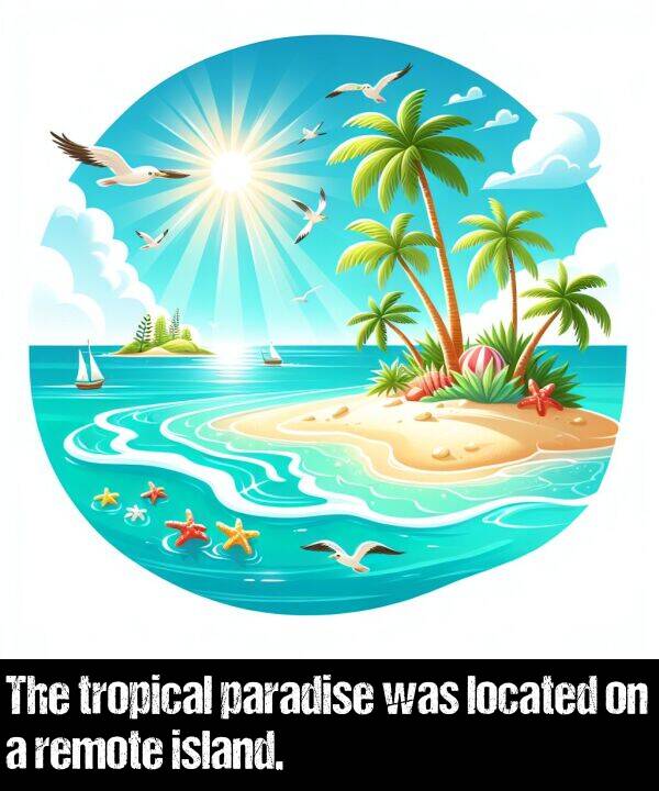 located: The tropical paradise was located on a remote island.