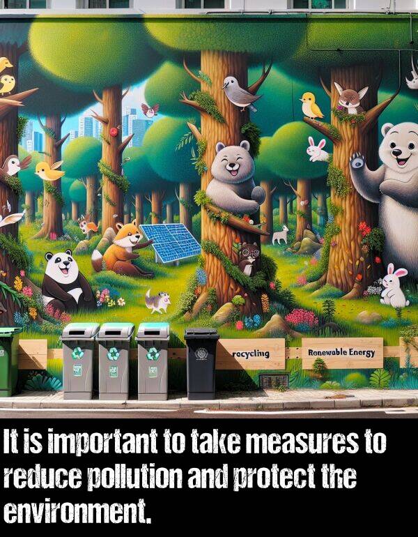 take: It is important to take measures to reduce pollution and protect the environment.