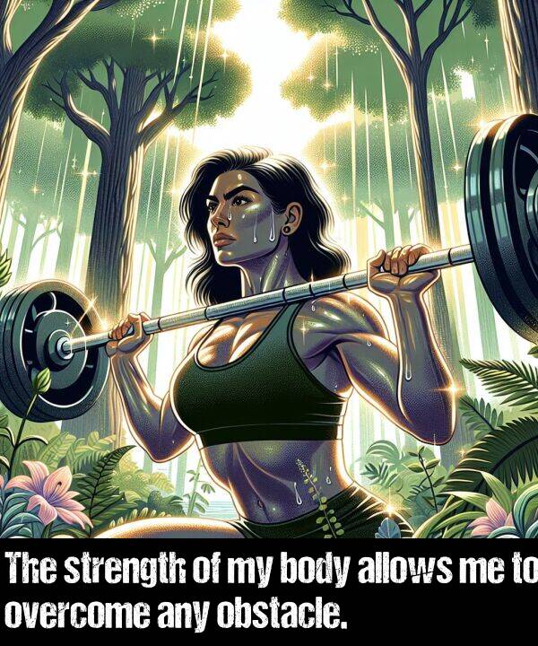 body: The strength of my body allows me to overcome any obstacle.