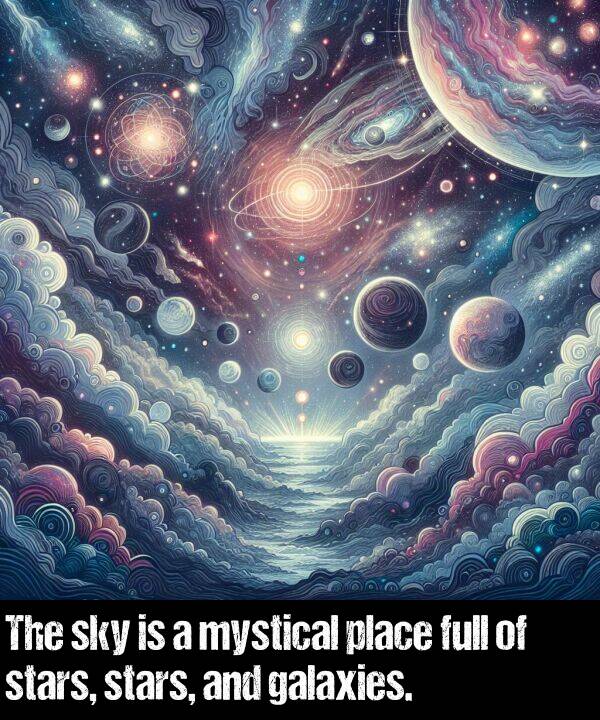 galaxies: The sky is a mystical place full of stars, stars, and galaxies.