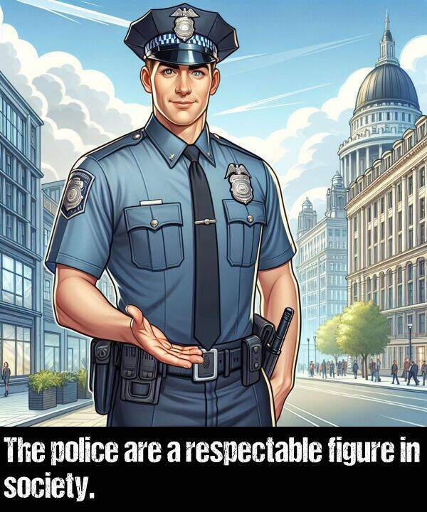are: The police are a respectable figure in society.