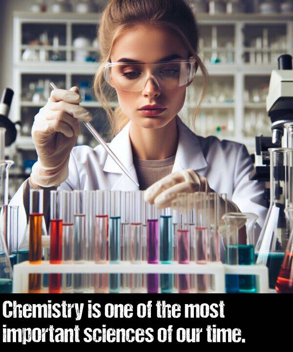 important: Chemistry is one of the most important sciences of our time.