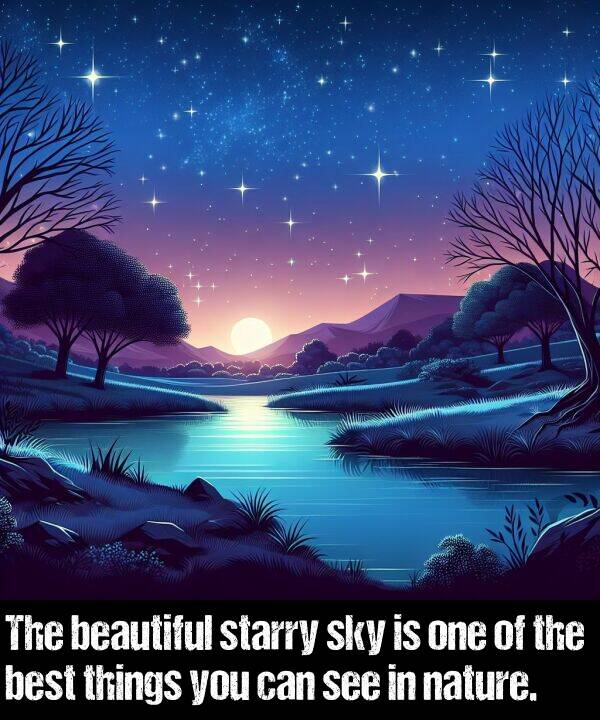 best: The beautiful starry sky is one of the best things you can see in nature.