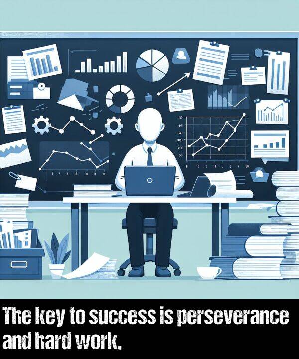 work: The key to success is perseverance and hard work.