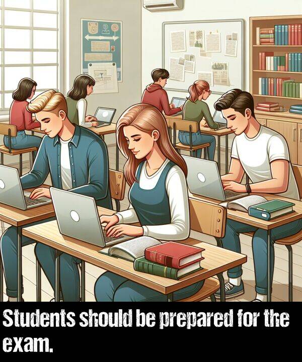 should: Students should be prepared for the exam.
