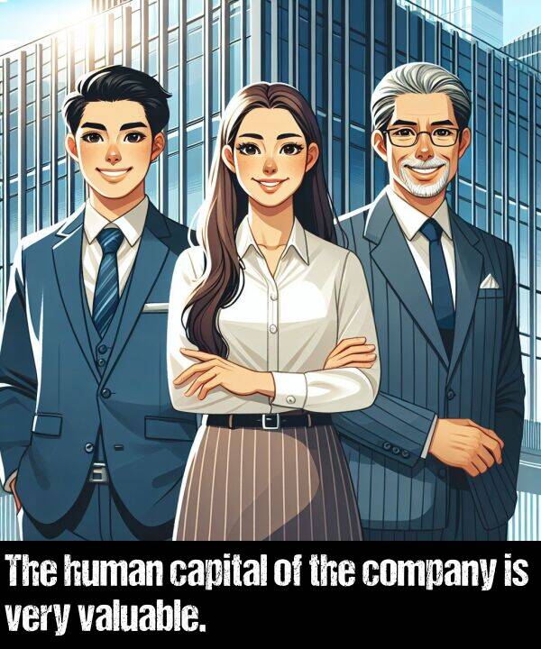 capital: The human capital of the company is very valuable.